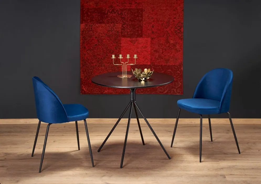 Czarny stół FONDI 80x80 okrągły | MIRAT. w stylu  kolekcja