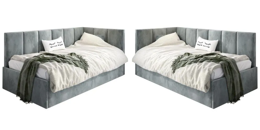 Łóżko młodzieżowe AURA 90x200 różowe dla dziewczynki z panelem bocznym  I MIRAT.