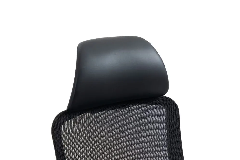 Czarny fotel ergonomiczny Ergon z atestem i podłokietnikami 4D | MIRAT