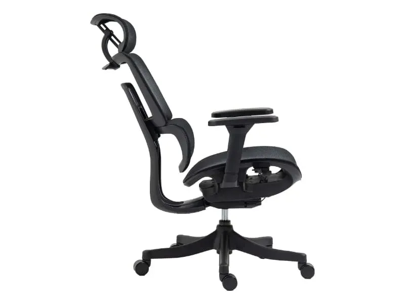 Klasyczny fotel biurowy Winner czarny z oddychającą siatką | MIRAT