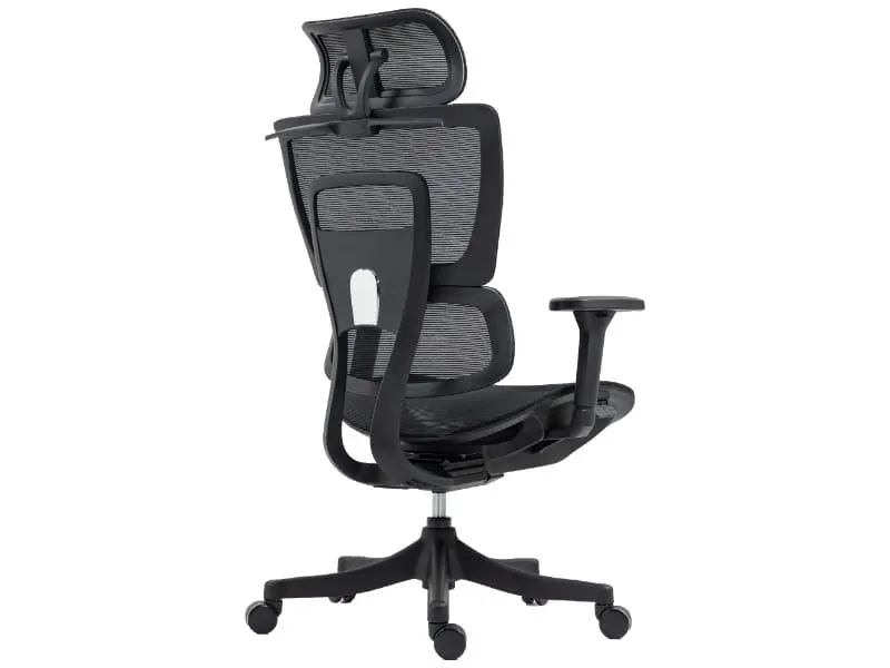 Klasyczny fotel biurowy Winner czarny z oddychającą siatką | MIRAT