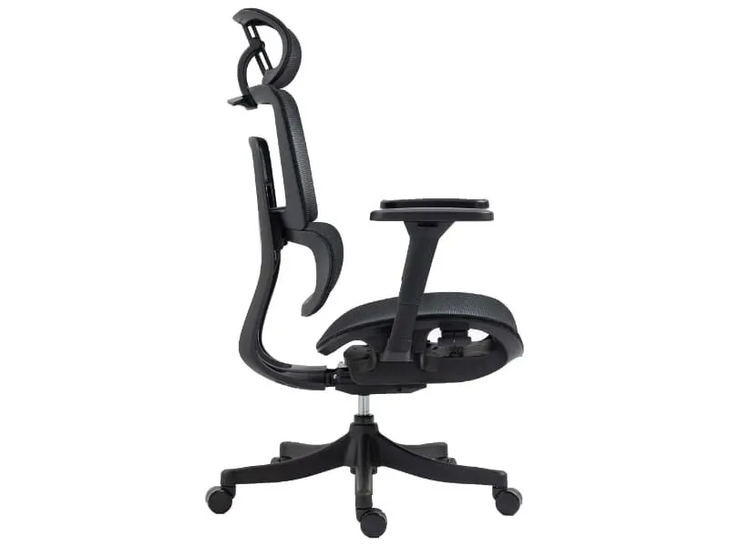 Klasyczny fotel biurowy Winner czarny z oddychającą siatką | MIRAT