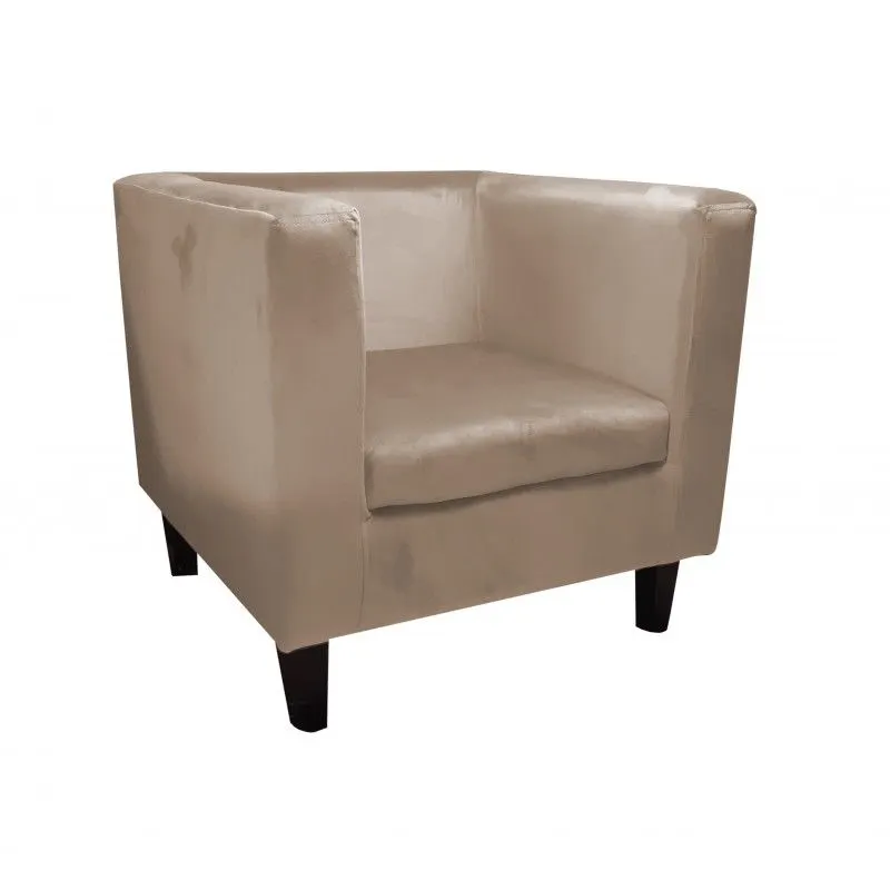 Fotel GRON VELVET beżowy do salonu | MIRAT. w stylu kolekcja