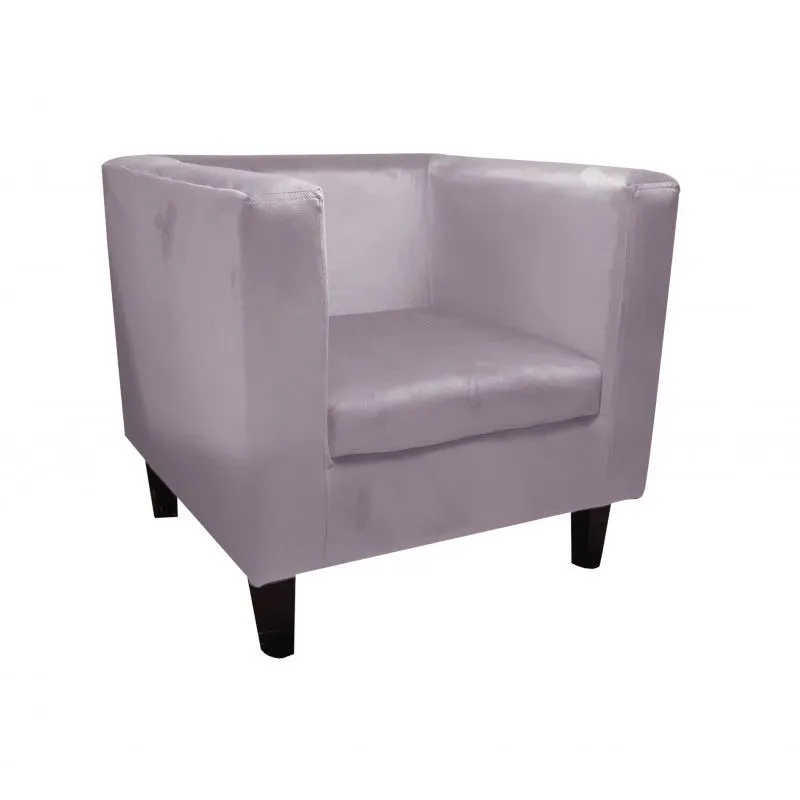 Fotel GRON VELVET jasno różowy tapicerowany na czterech nóżkach | MIRAT. w stylu  kolekcja