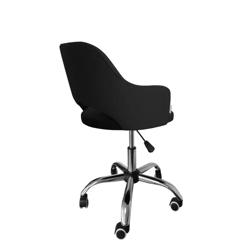 Fotel IZMA VELVET czarny do biurka | MIRAT.