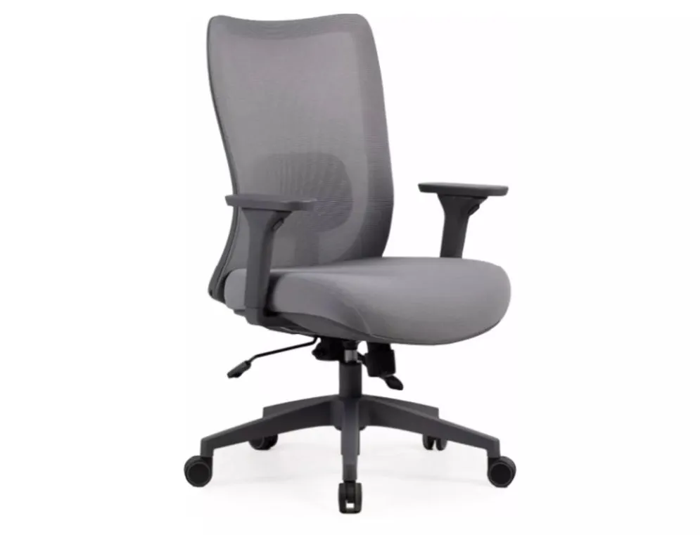 Ergonomiczny fotel biurowy Q-724 szary zgodny z BHP | MIRAT