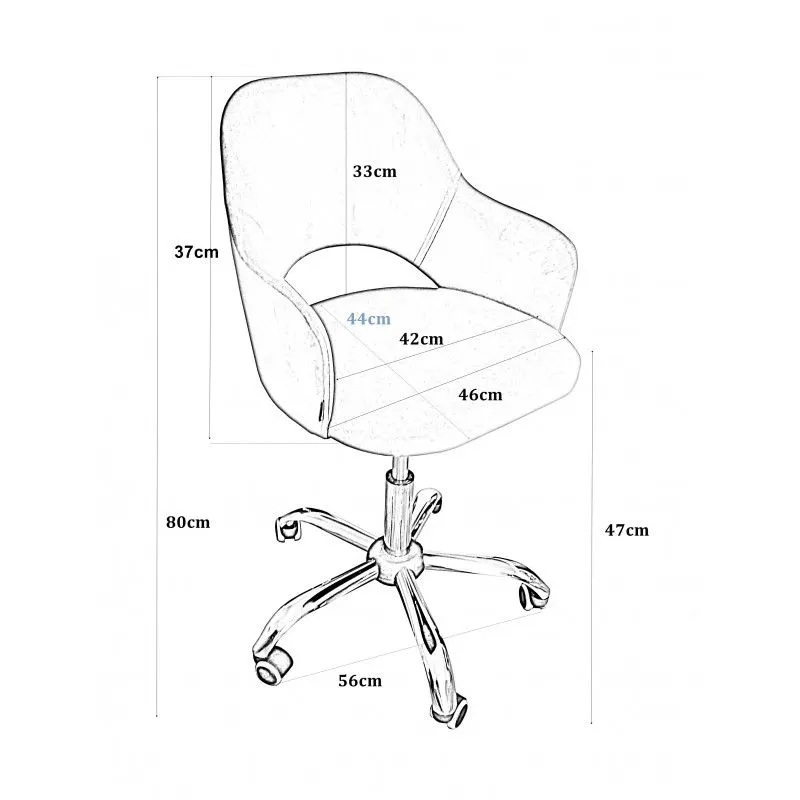 Fotel IZMA VELVET czarny do biurka | MIRAT.