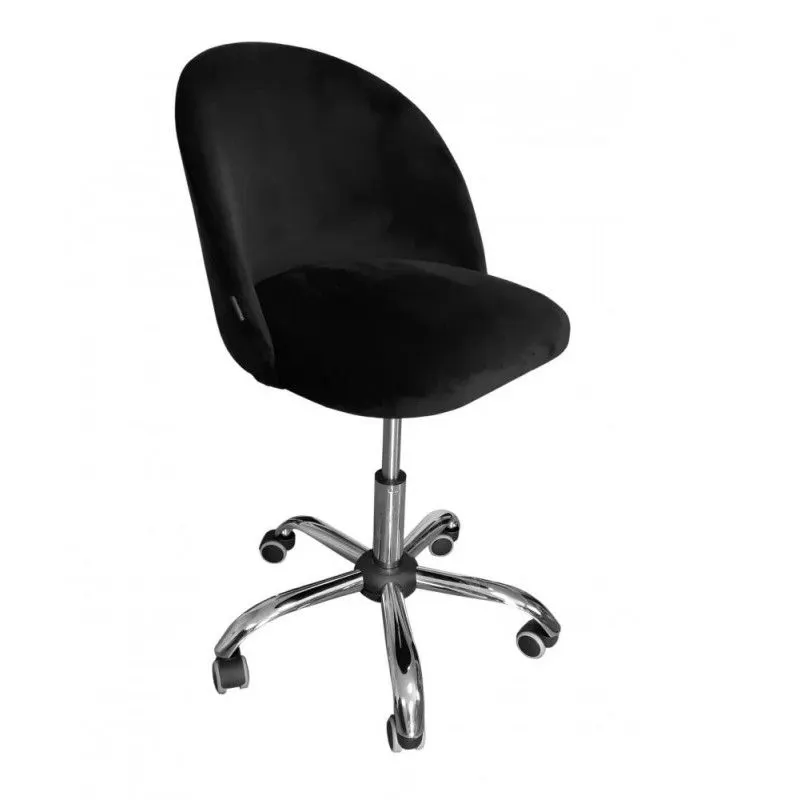 Fotel CLAUDINE VELVET czarny do komputera | MIRAT.