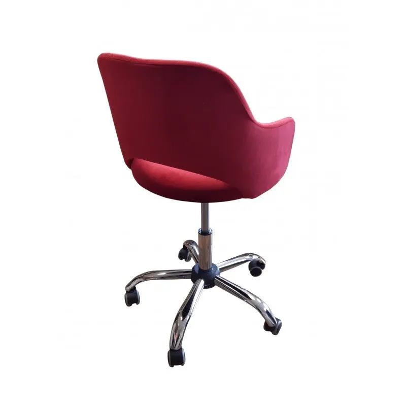 Fotel IZMA VELVET bordowy obrotowy | MIRAT.