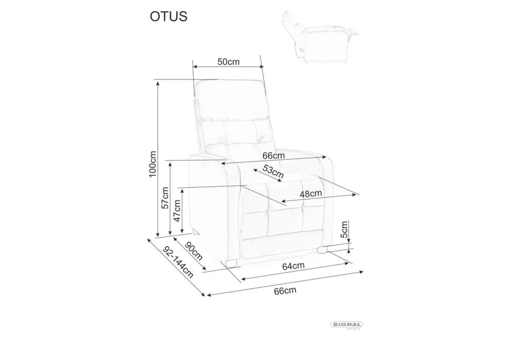 Aksamitny fotel z funkcją wstawania Otus II Velvet cappuccino | MIRAT