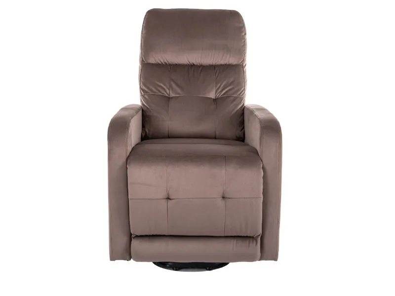 Aksamitny fotel z funkcją wstawania Otus II Velvet cappuccino | MIRAT