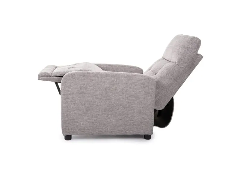 Szary fotel z funkcją pionizacji do małego salonu Otus II Brego | MIRAT