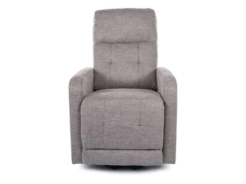 Szary fotel z funkcją pionizacji do małego salonu Otus II Brego | MIRAT