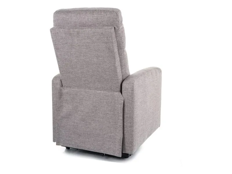 Szary fotel z funkcją pionizacji do małego salonu Otus II Brego | MIRAT