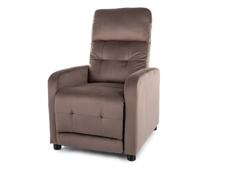Aksamitny fotel z funkcją wstawania Otus II Velvet cappuccino | MIRAT