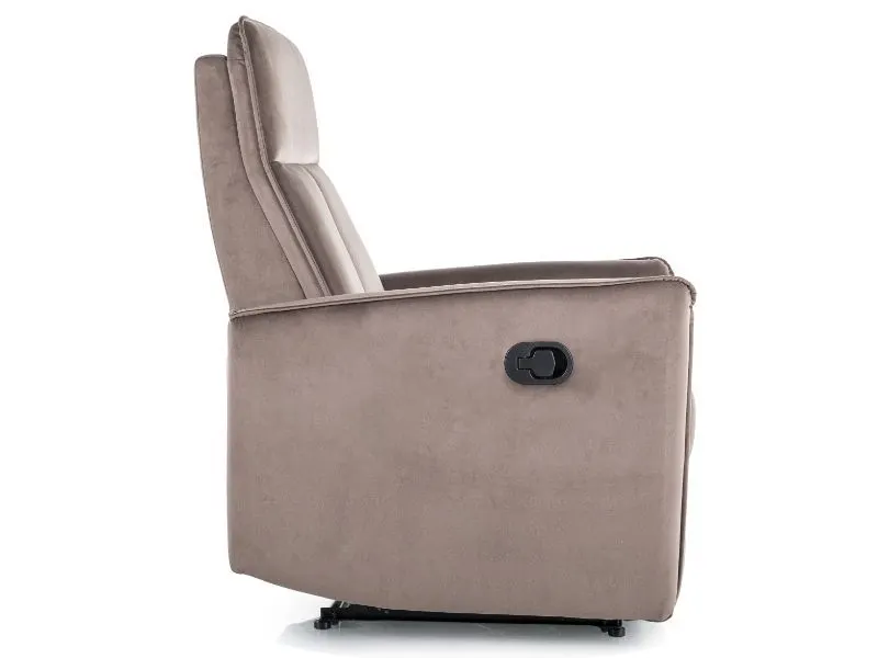 Aksamitny fotel rozkładany Nikos Velvet cappuccino | MIRAT