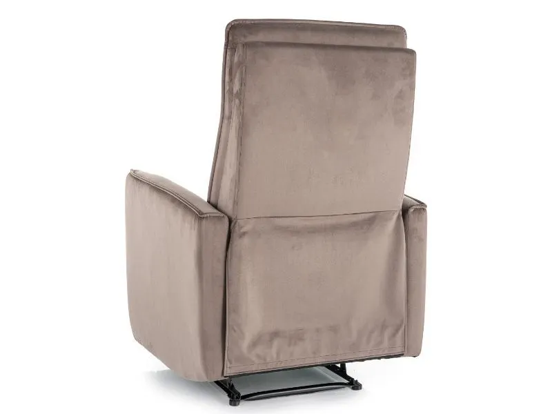 Aksamitny fotel rozkładany Nikos Velvet cappuccino | MIRAT