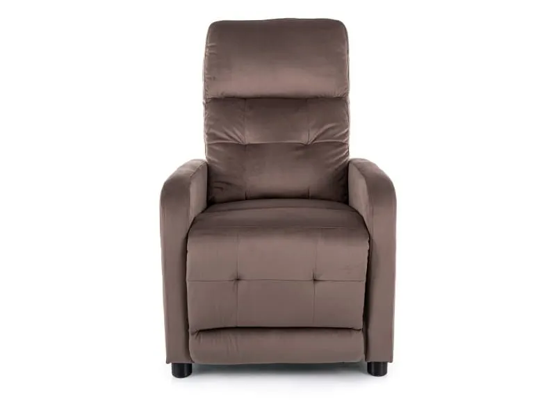 Kompaktowy fotel rozkładany Otus Velvet cappuccino | MIRAT