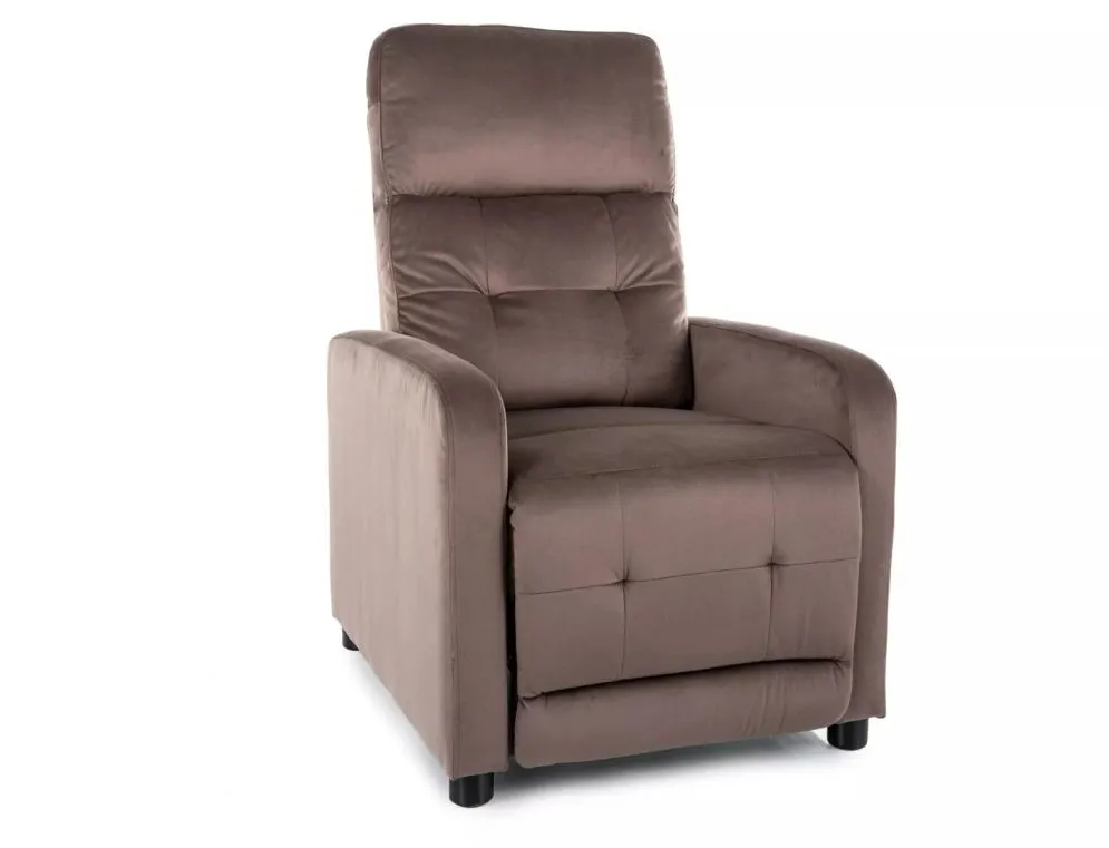 Kompaktowy fotel rozkładany Otus Velvet cappuccino | MIRAT
