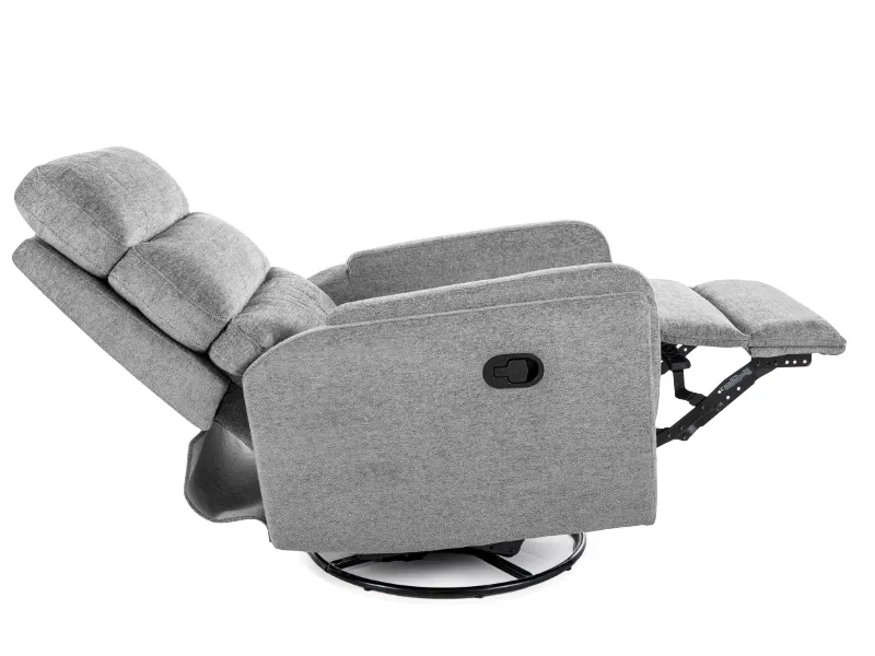 Fotel rozkładany obrotowy ARGOS aksamit szary | MIRAT