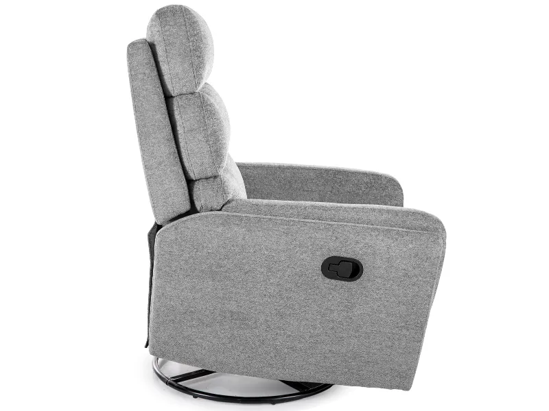 Fotel rozkładany obrotowy ARGOS aksamit szary | MIRAT