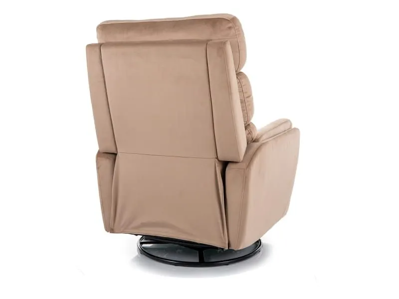 Fotel Rozkładany z Kołyską ARGOS VELVET Beżowy | Centrum Relaksu