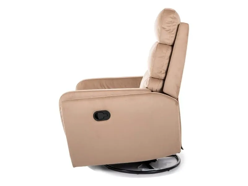 Fotel Rozkładany z Kołyską ARGOS VELVET Beżowy | Centrum Relaksu