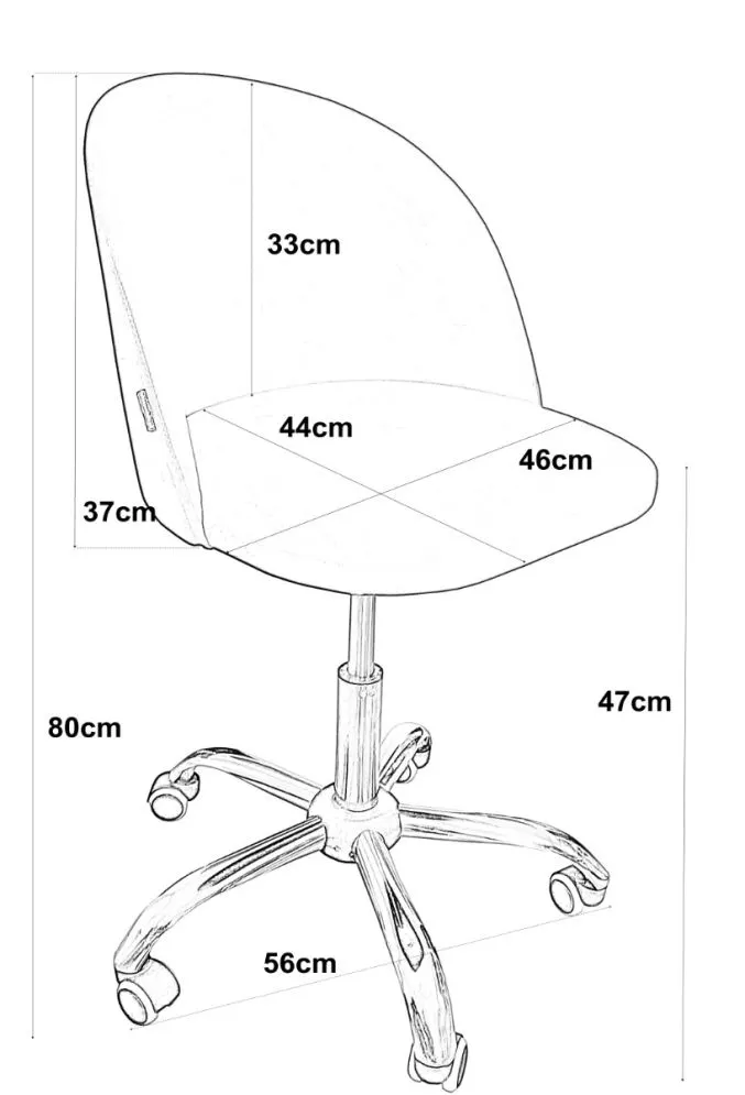 Fotel CLAUDINE VELVET ciemno niebieski do komputera | MIRAT.