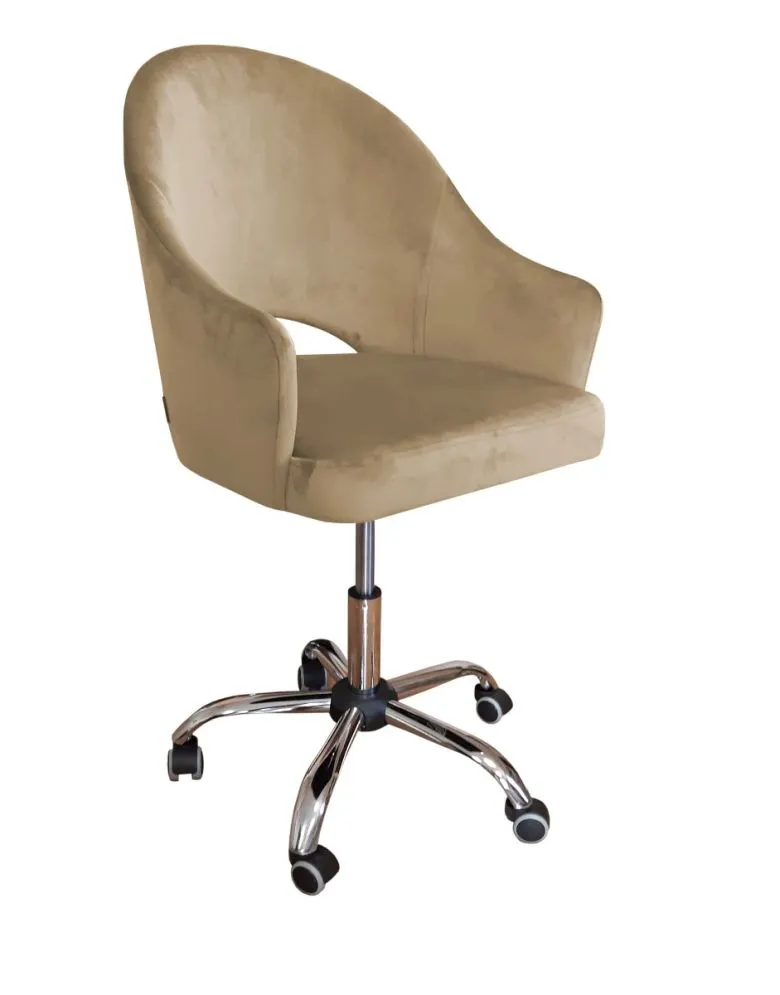 Fotel JENISEJ VELVET beżowy komputerowy | MIRAT.