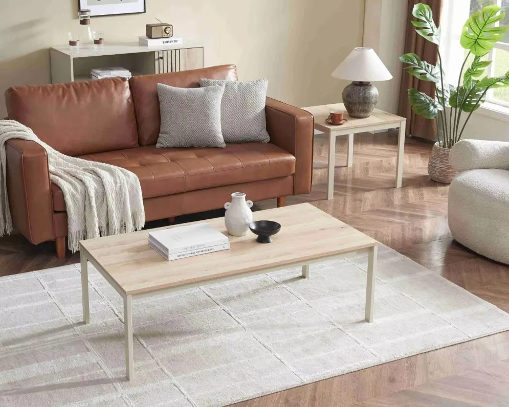 Ława FROST L1 off white/dąb alpejski I sklep meblowy MIRAT. styl SKANDYNAWSKI kolekcja FROST