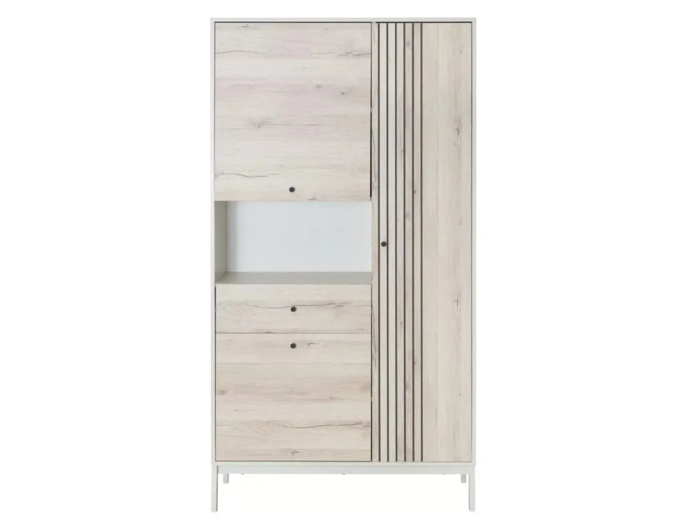 Regał FROST off white/dąb alpejski I sklep meblowy MIRAT. styl SKANDYNAWSKI kolekcja FROST