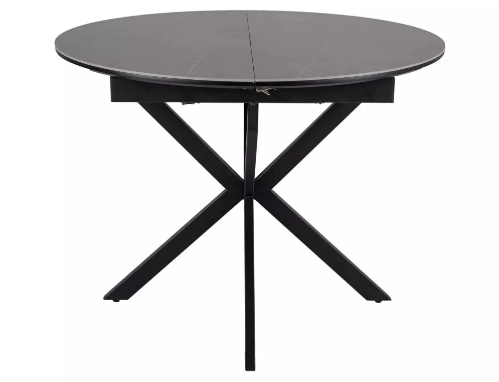 Okrągły stół ceramiczny Gaston 100(135)x100 cm szary | MIRAT styl LOFT