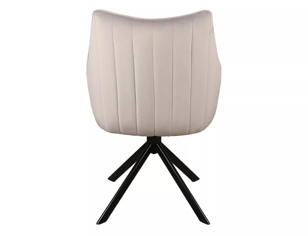 Krzesło tapicerowane AZALIA VELVET jasnoszare welurowe | MIRAT. styl GLAMOUR, LOFT