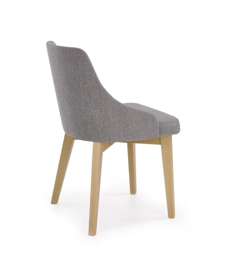 Krzesło tapicerowane TOLEDO szare/dąb sonoma nowoczesne I sklep meblowy MIRAT. styl KLASYCZNY
