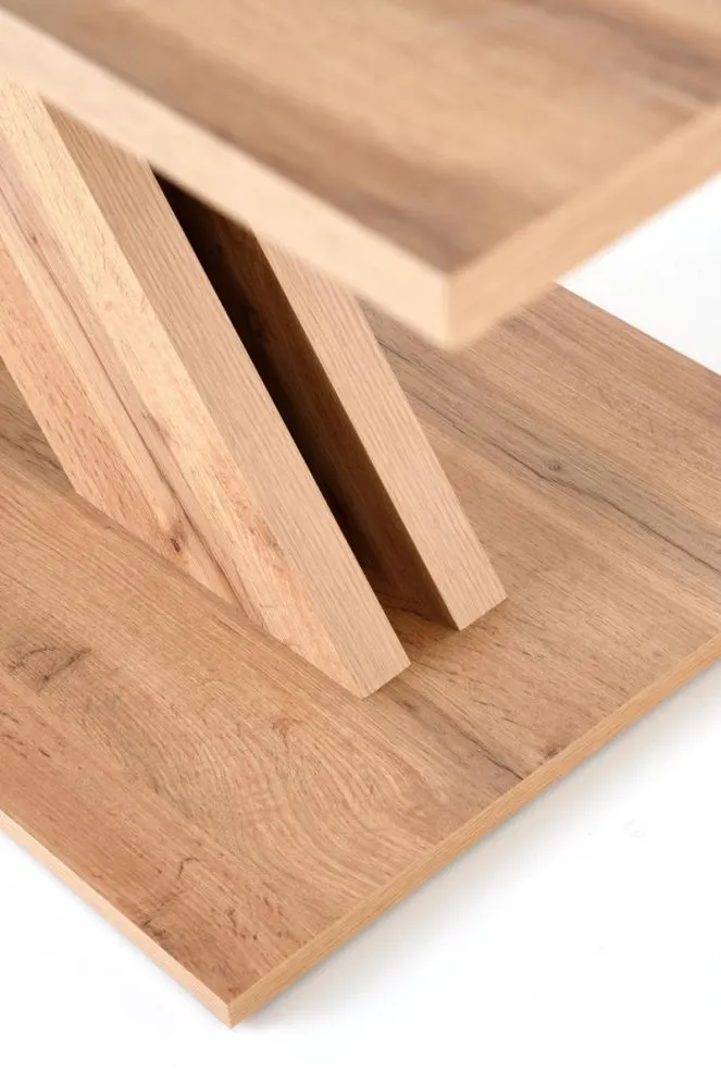 Stół rozkładany XARELTO 130(175)x85 dąb/czarny do jadalni i salonu | MIRAT.