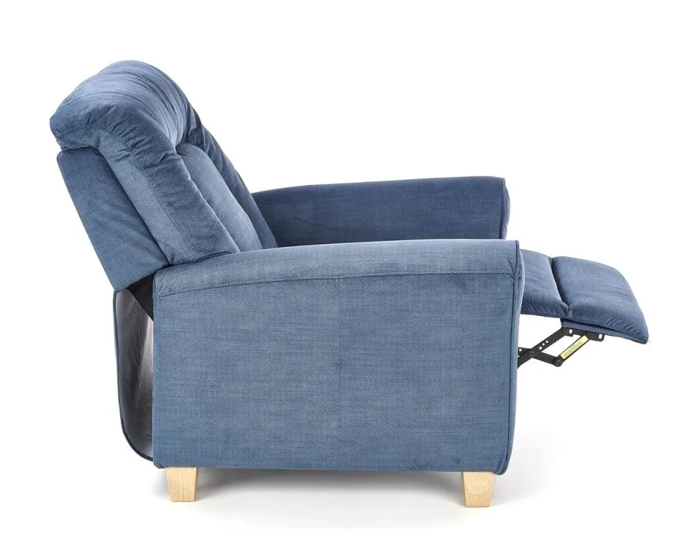 Fotel rozkładany BARD szary na drewnianych nogach I sklep meblowy MIRAT.