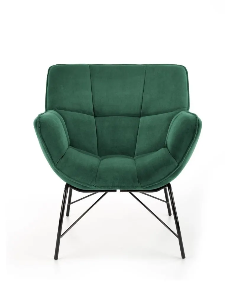 Fotel tapicerowany BELTON zielony do salonu I sklep meblowy MIRAT. styl LOFT