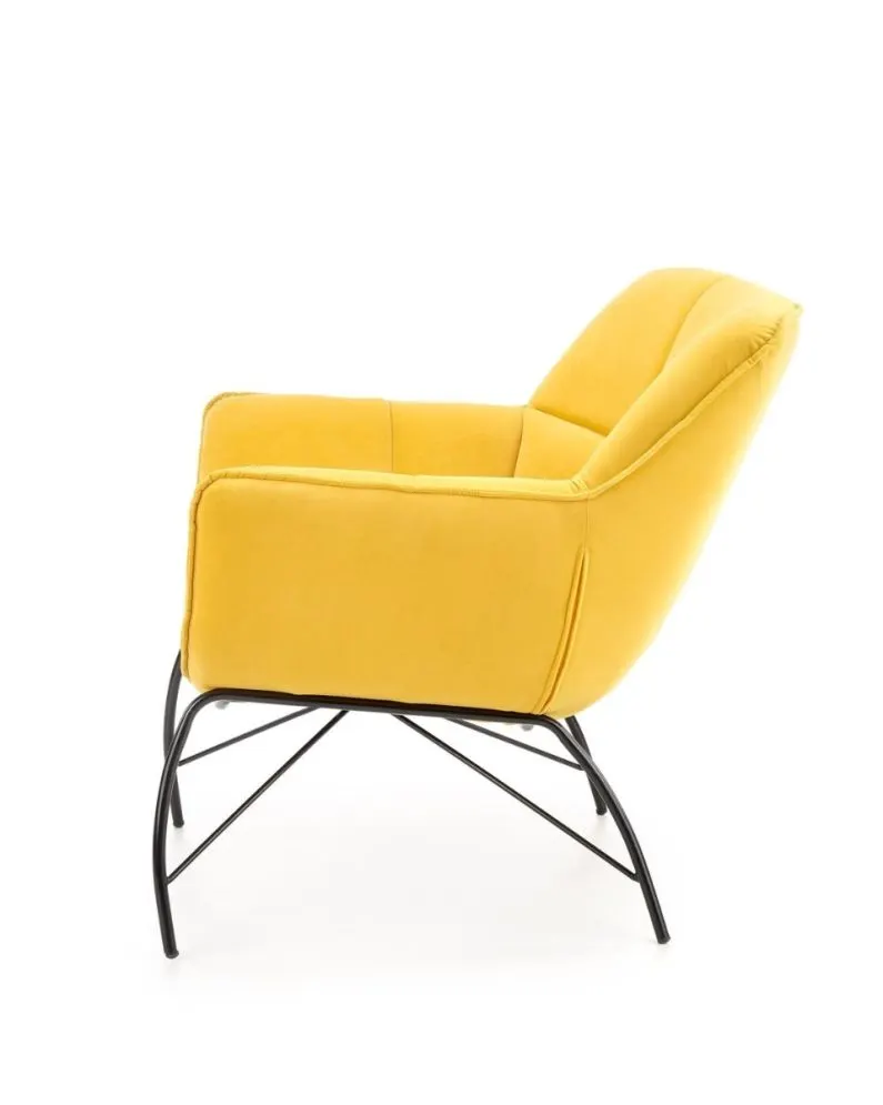 Fotel tapicerowany BELTON żółty wypoczynkowy I sklep meblowy MIRAT. styl LOFT