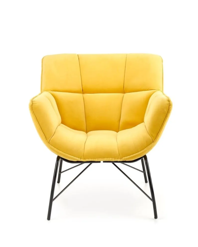 Fotel tapicerowany BELTON żółty wypoczynkowy I sklep meblowy MIRAT. styl LOFT