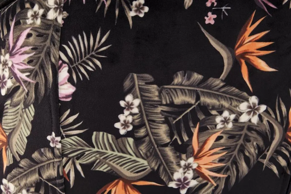 Krzesło tapicerowane K506 VELVET czarne kwiatowy wzór I sklep meblowy MIRAT.