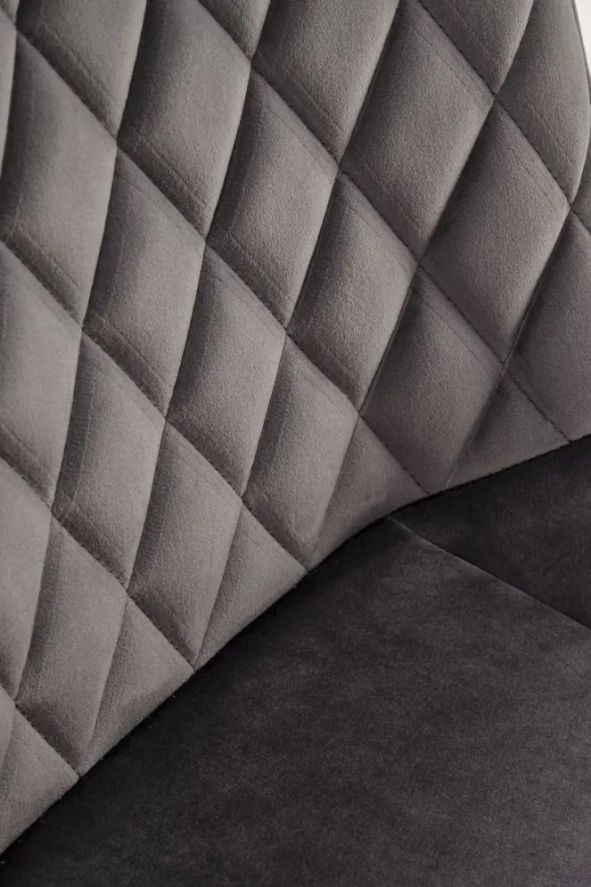 Krzesło tapicerowane K520 VELVET szare obrotowe I sklep meblowy MIRAT. styl LOFT