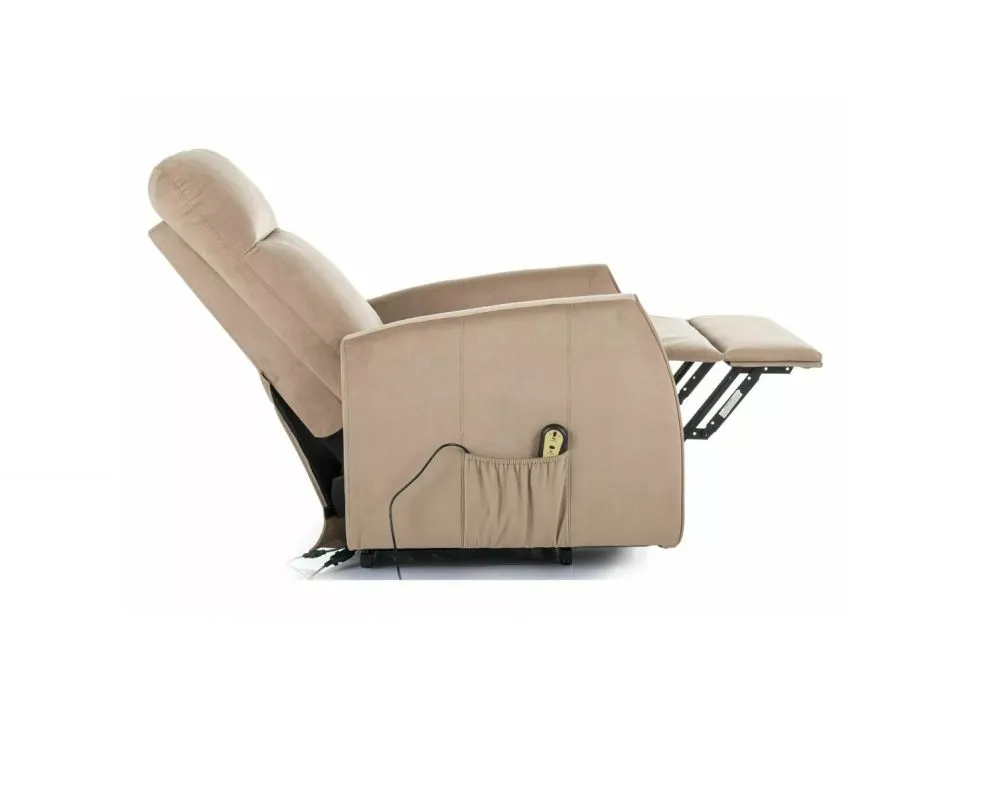 Fotel rozkładany LETO VELVET beżowy I sklep meblowy MIRAT. styl KLASYCZNY