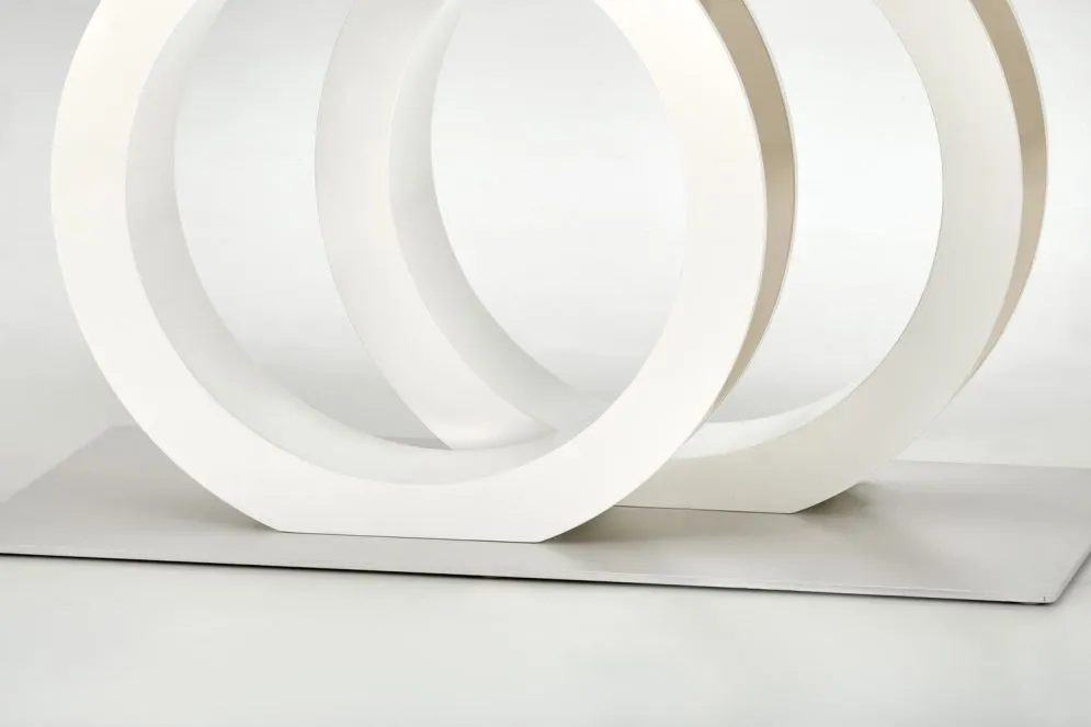 Stół rozkładany GALARDO 160(200)x90 biały/złoty glamour I sklep meblowy MIRAT. styl GLAMOUR