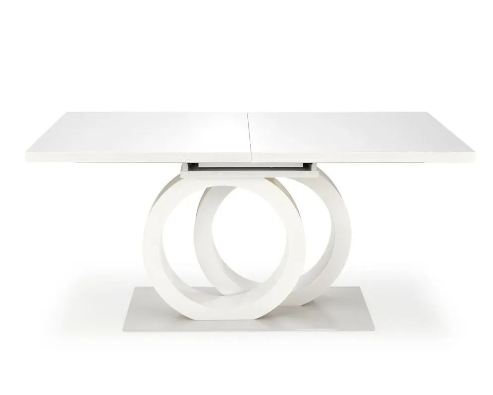 Stół rozkładany GALARDO 160(200)x90 biały/złoty glamour I sklep meblowy MIRAT. styl GLAMOUR