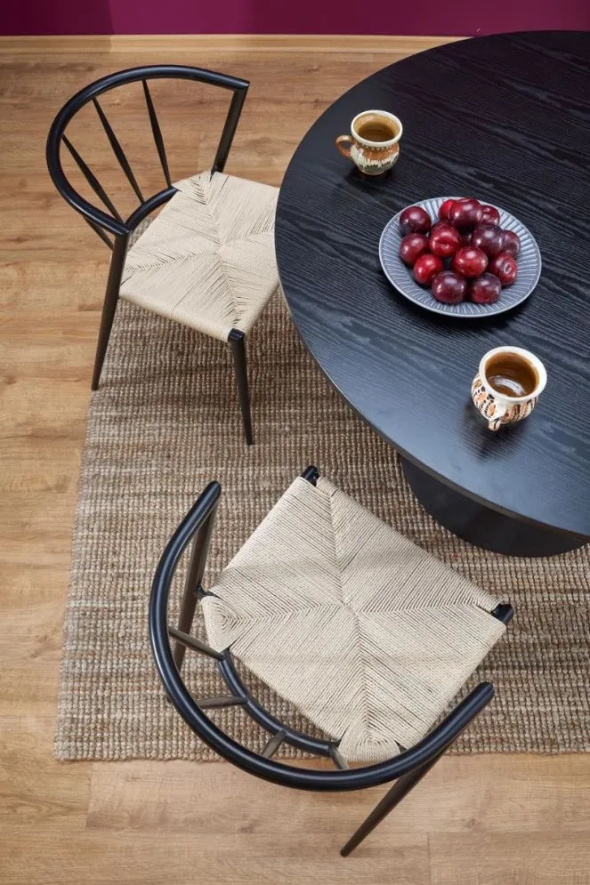 Stół okrągły GINTER 120x120 czarny I sklep meblowy MIRAT.