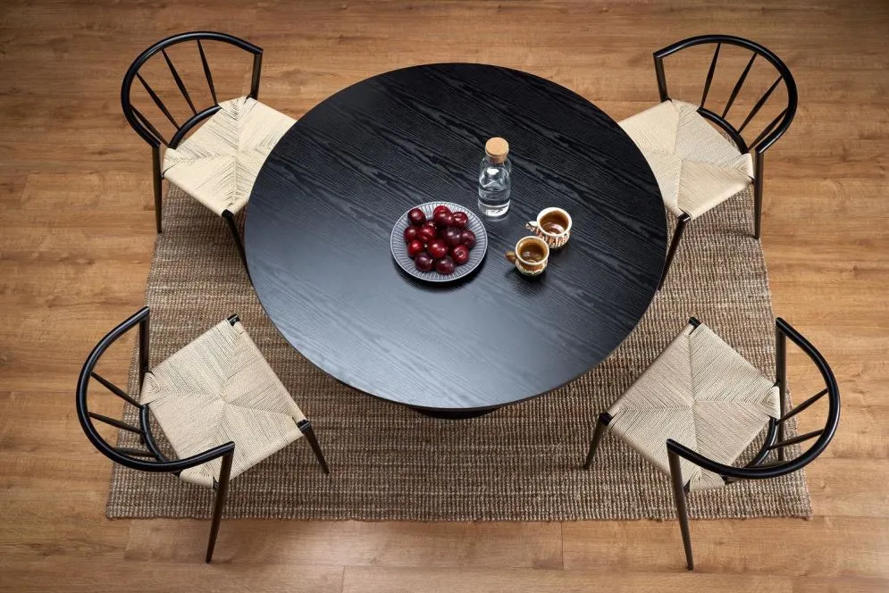 Stół okrągły GINTER 120x120 czarny I sklep meblowy MIRAT.