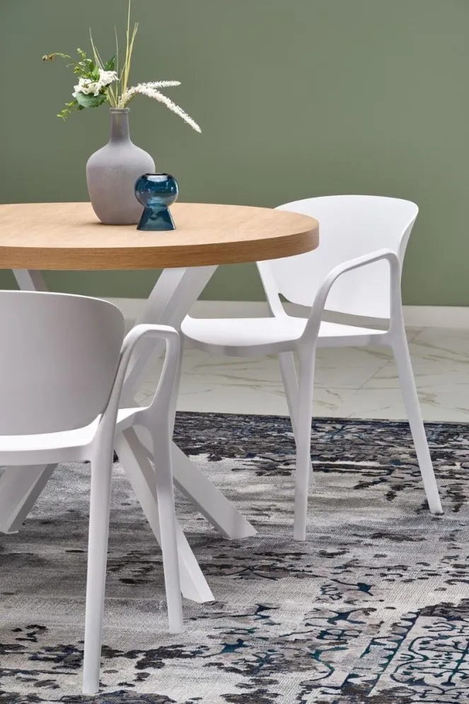 Krzesło K491 białe na taras I sklep meblowy MIRAT.