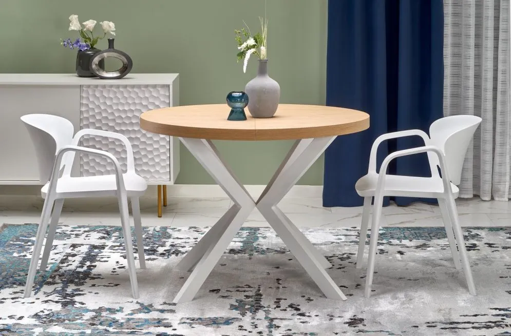 Stół okrągły rozkładany PERONI nowoczesny I sklep meblowy MIRAT. styl SKANDYNAWSKI