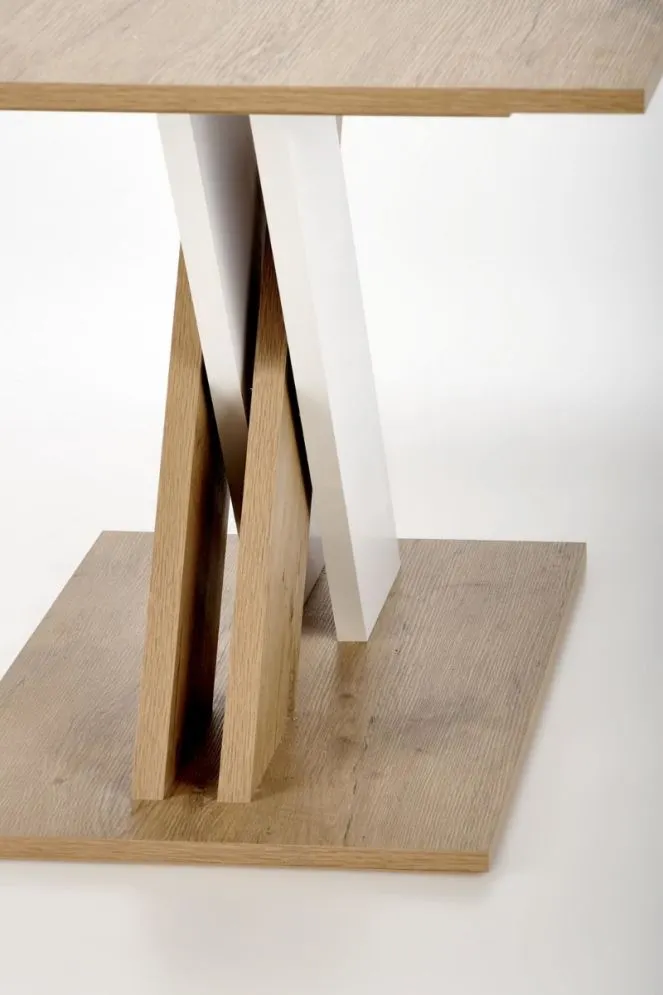 Stół rozkładany XARELTO 130(175)x85 dąb lancelot/biały I sklep meblowy MIRAT.