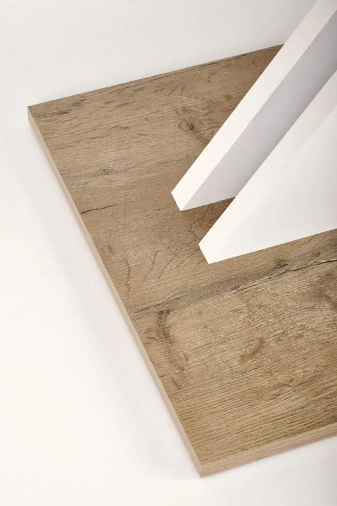 Stół rozkładany XARELTO 130(175)x85 dąb lancelot/biały I sklep meblowy MIRAT.